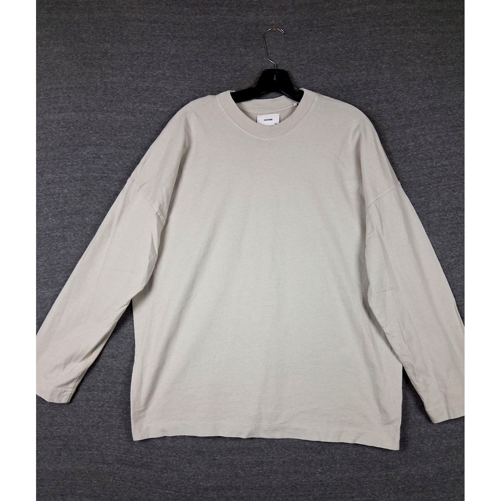 Joah Brown Womens Shirt M Cream White Boxy Oversized Crew Street Casual Capsule